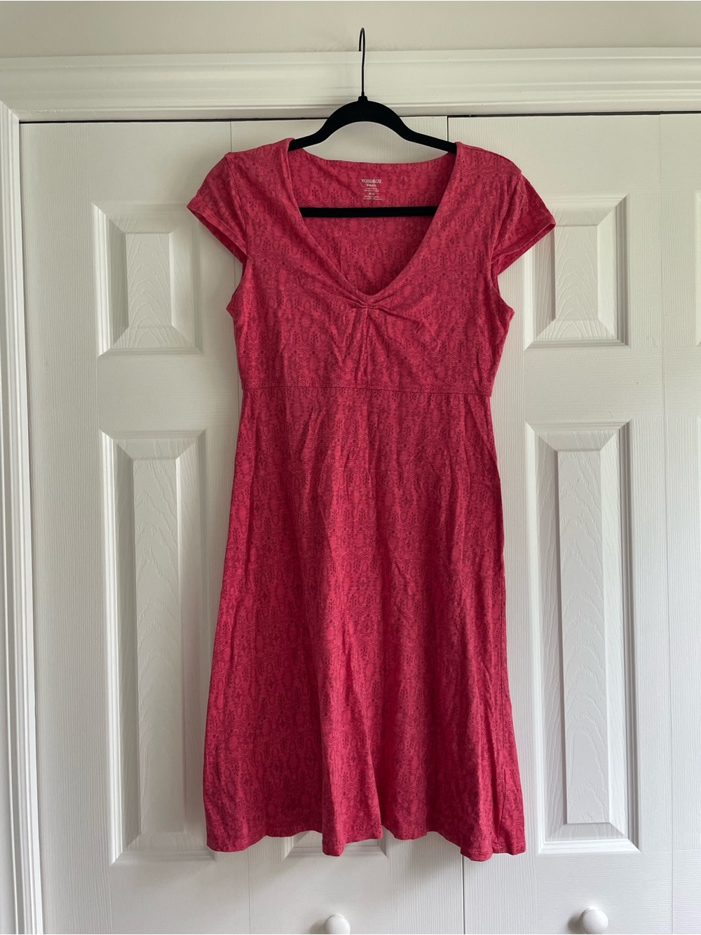Toad&Co Raspberry Pink Short-Sleeve V-Neck Mini Dress